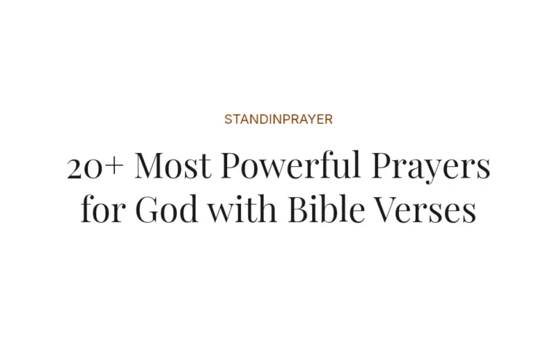 20+ Most Powerful Prayers for God with Bible Verses