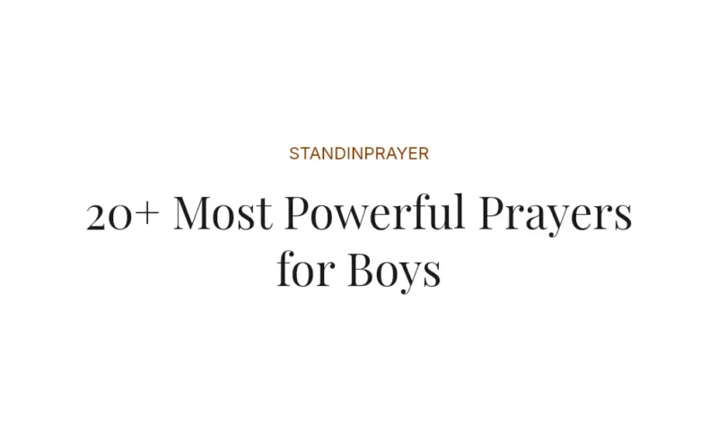 20+ Most Powerful Prayers for Boys