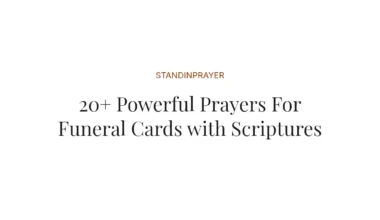 20+ Powerful Prayers For Funeral Cards with Scriptures