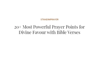 20+ Most Powerful Prayer Points for Divine Favour with Bible Verses