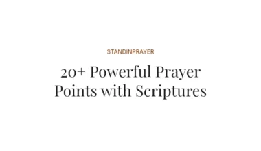 20+ Powerful Prayer Points with Scriptures