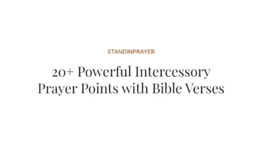 20+ Powerful Intercessory Prayer Points with Bible Verses