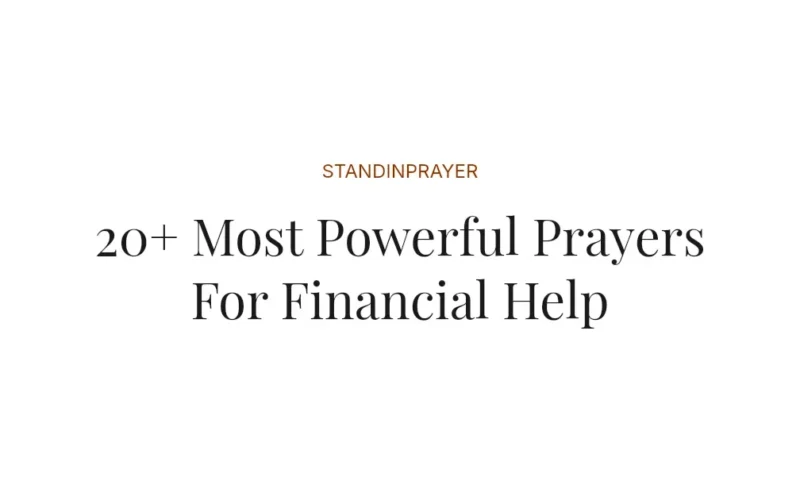 20+ Most Powerful Prayers For Financial Help
