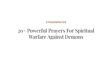 20+ Powerful Prayers For Spiritual Warfare Against Demons