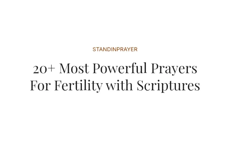 20+ Most Powerful Prayers For Fertility with Scriptures
