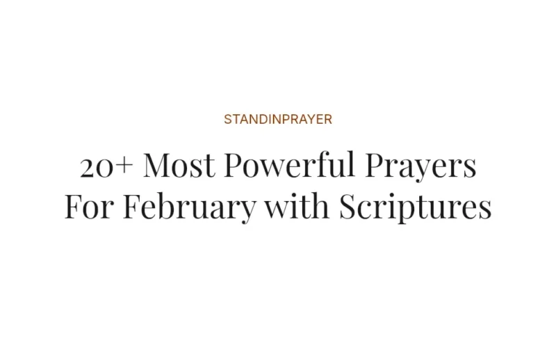 20+ Most Powerful Prayers For February with Scriptures