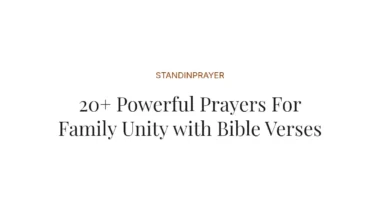 20+ Powerful Prayers For Family Unity with Bible Verses