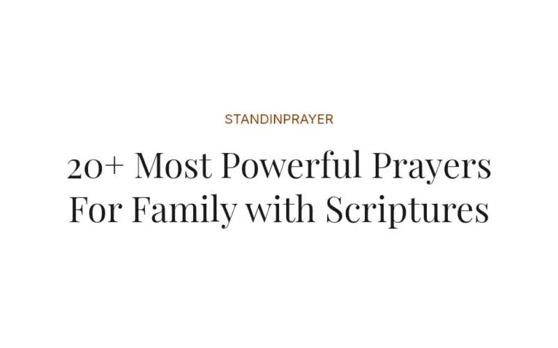 20+ Most Powerful Prayers For Family with Scriptures