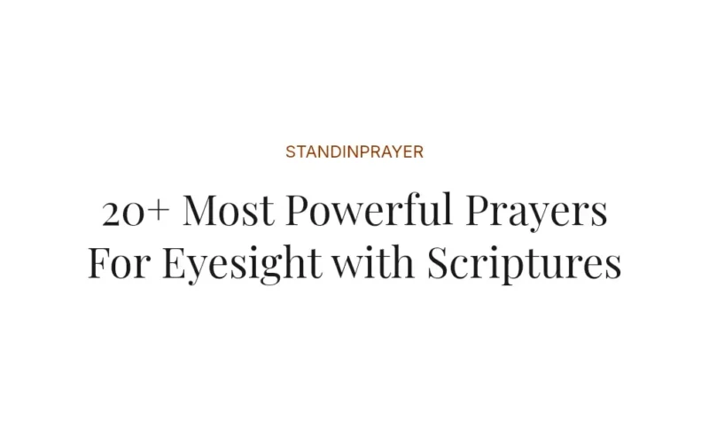 20+ Most Powerful Prayers For Eyesight with Scriptures