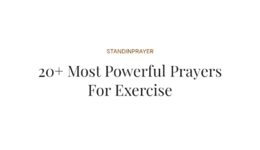 20+ Most Powerful Prayers For Exercise