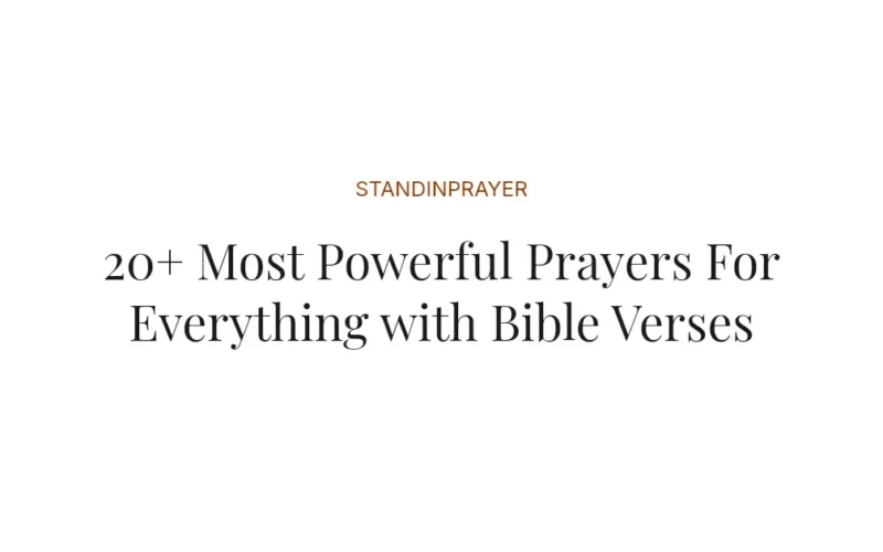 20+ Most Powerful Prayers For Everything with Bible Verses