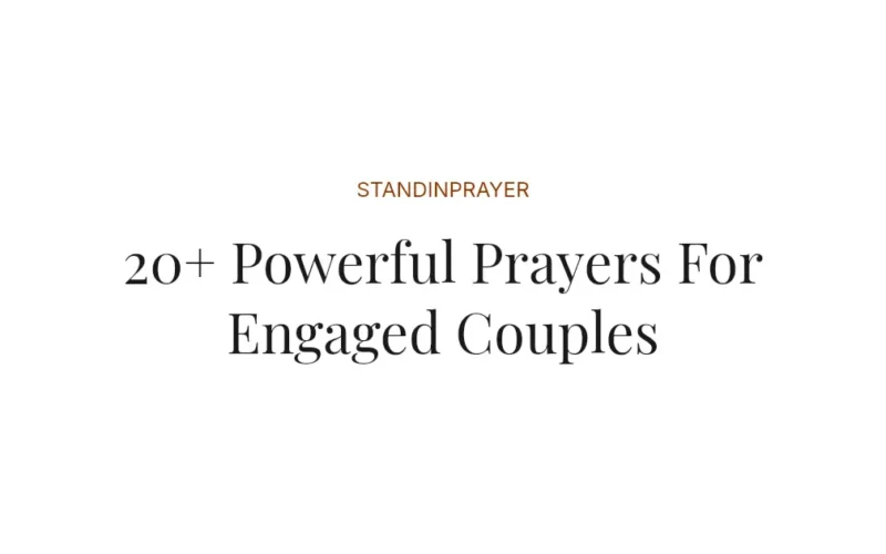 20+ Powerful Prayers For Engaged Couples
