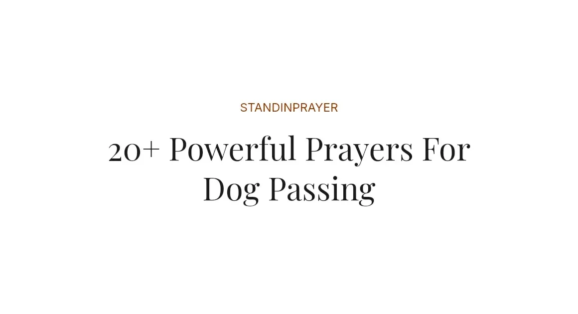 20+ Powerful Prayers For Dog Passing
