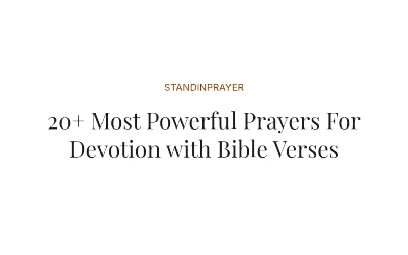 20+ Most Powerful Prayers For Devotion with Bible Verses