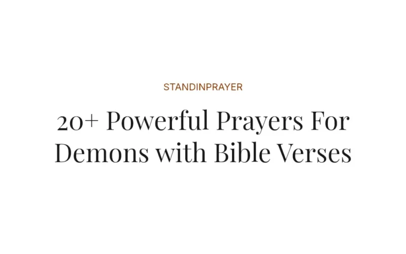 20+ Powerful Prayers For Demons with Bible Verses