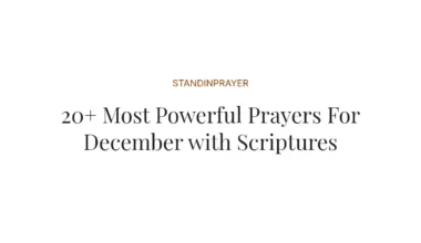 20+ Most Powerful Prayers For December with Scriptures