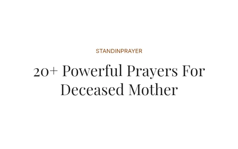 20+ Powerful Prayers For Deceased Mother