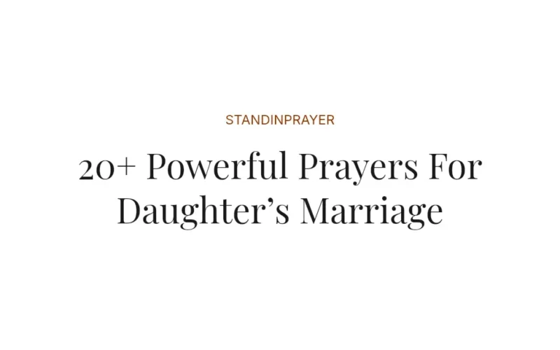 20+ Powerful Prayers For Daughter’s Marriage
