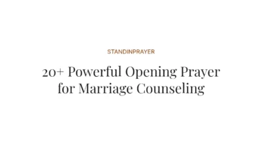 20+ Powerful Opening Prayer for Marriage Counseling