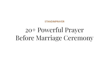 20+ Powerful Prayer Before Marriage Ceremony