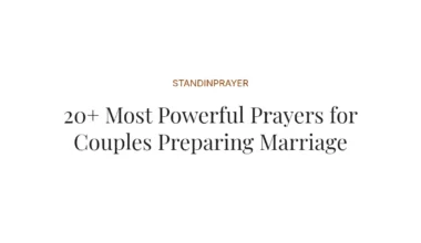 20+ Most Powerful Prayers for Couples Preparing Marriage
