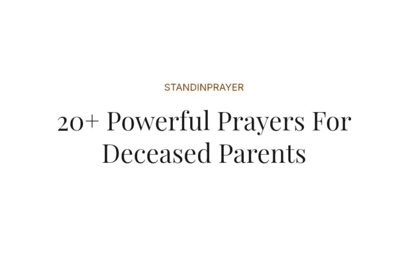 20+ Powerful Prayers For Deceased Parents