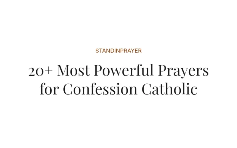 20+ Most Powerful Prayers for Confession Catholic