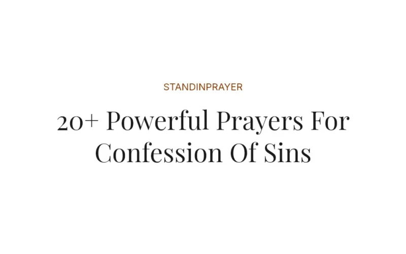 20+ Powerful Prayers For Confession Of Sins