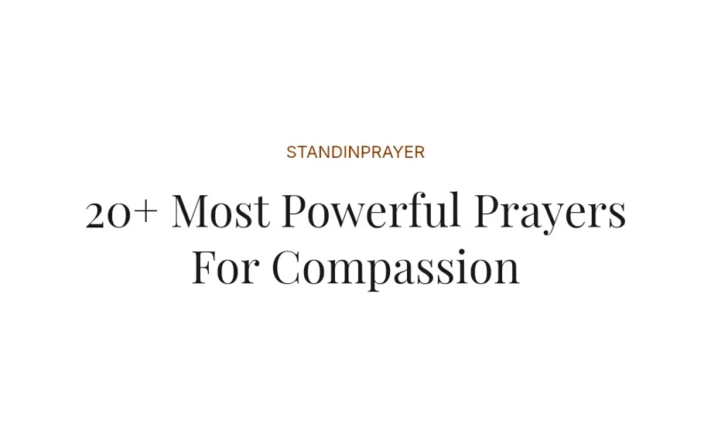 20+ Most Powerful Prayers For Compassion