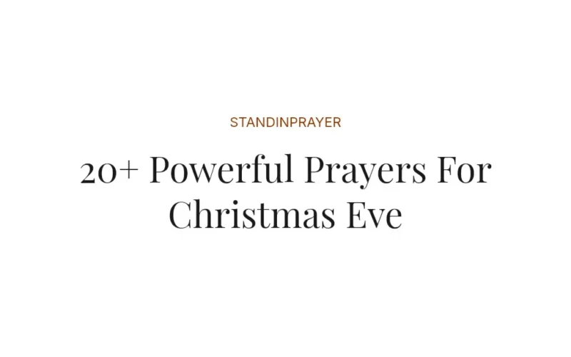 20+ Powerful Prayers For Christmas Eve