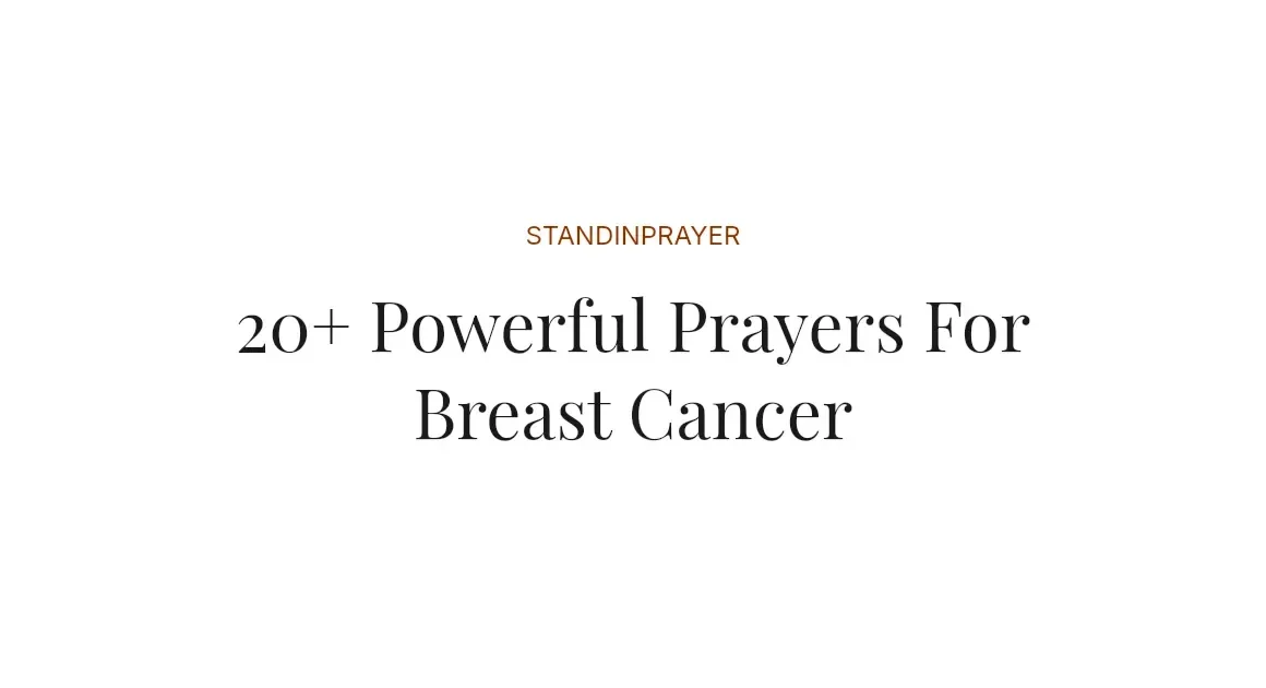 20+ Powerful Prayers For Breast Cancer