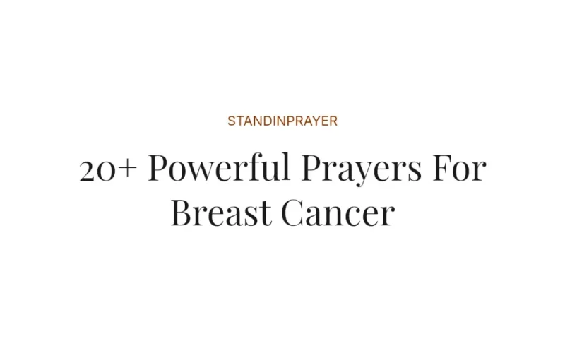 20+ Powerful Prayers For Breast Cancer