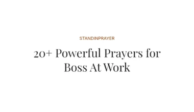 20+ Powerful Prayers for Boss At Work