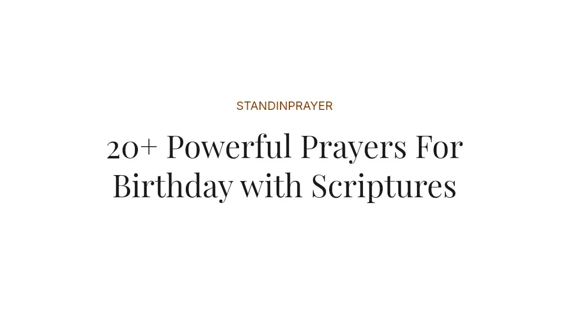20+ Powerful Prayers For Birthday with Scriptures