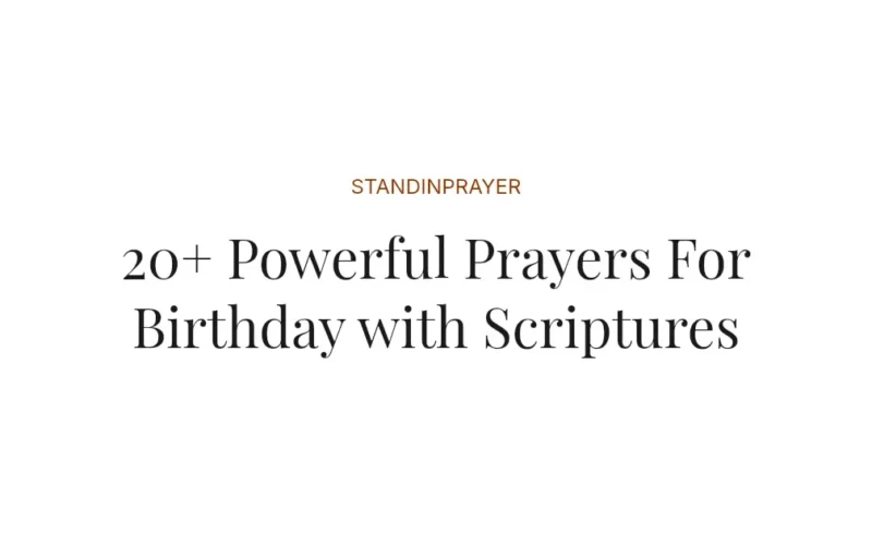 20+ Powerful Prayers For Birthday with Scriptures