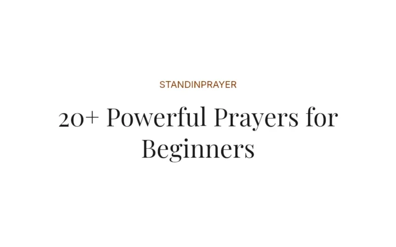 20+ Powerful Prayers for Beginners