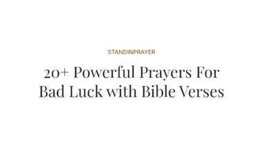 20+ Powerful Prayers For Bad Luck with Bible Verses