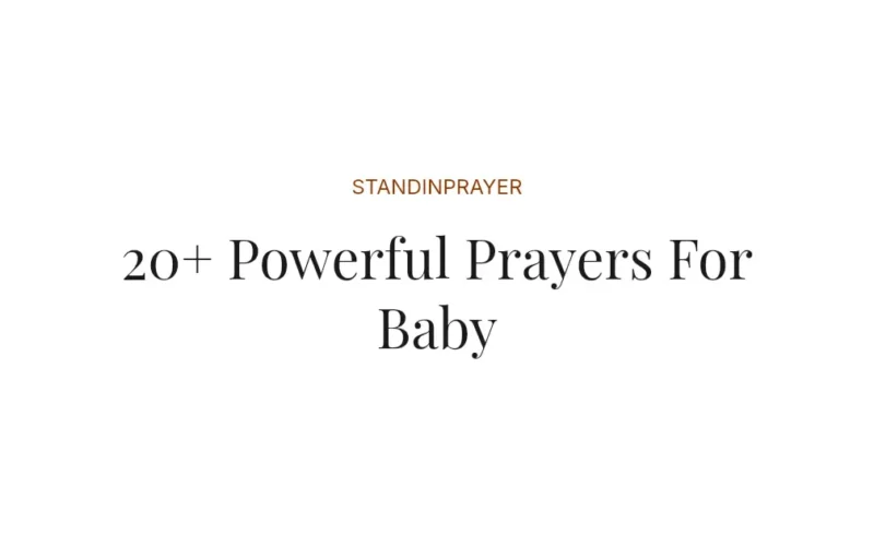 20+ Powerful Prayers For Baby