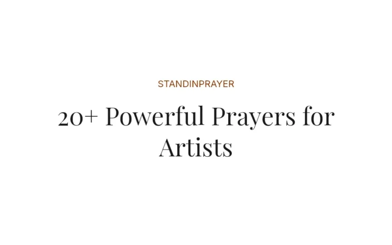 20+ Powerful Prayers for Artists