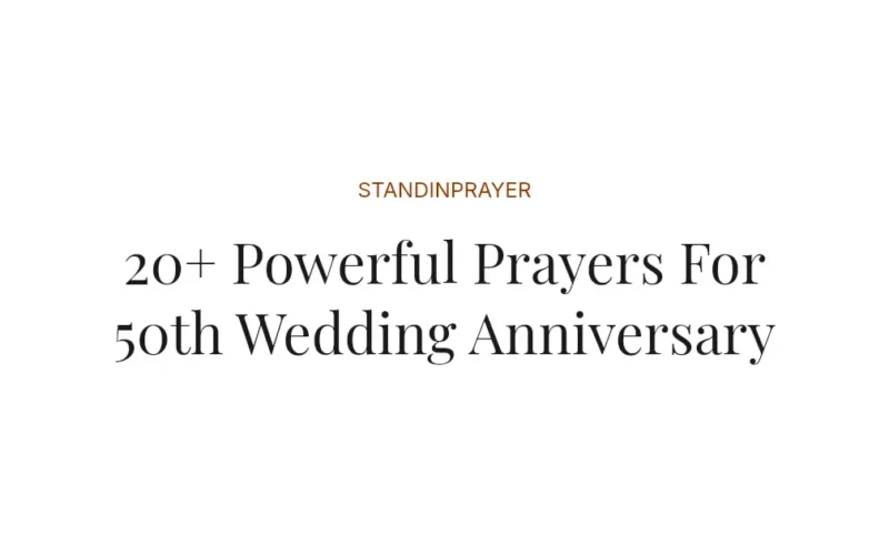 20+ Powerful Prayers For 50th Wedding Anniversary