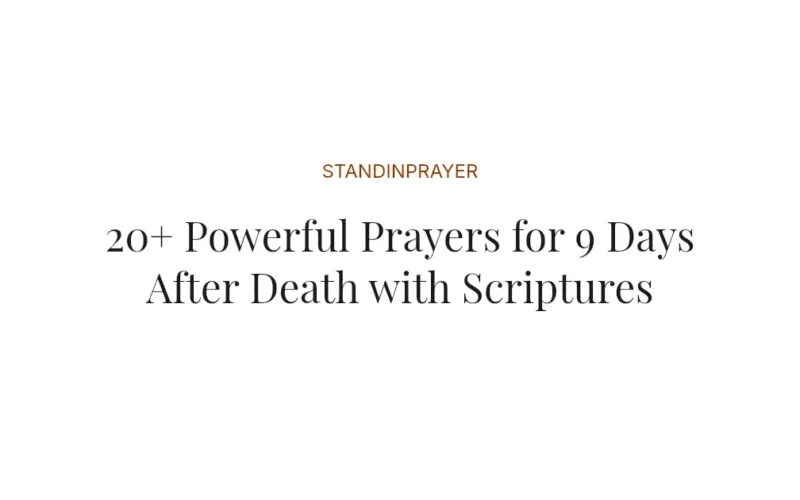 20+ Powerful Prayers for 9 Days After Death with Scriptures