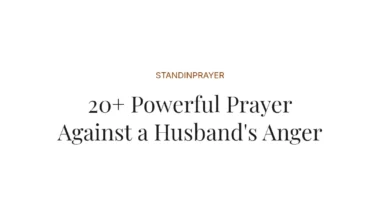 20+ Powerful Prayer Against a Husband's Anger