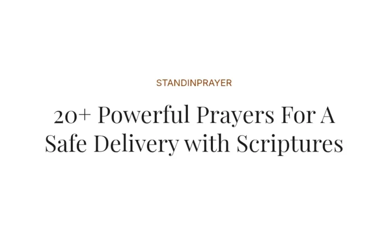 20+ Powerful Prayers For A Safe Delivery with Scriptures