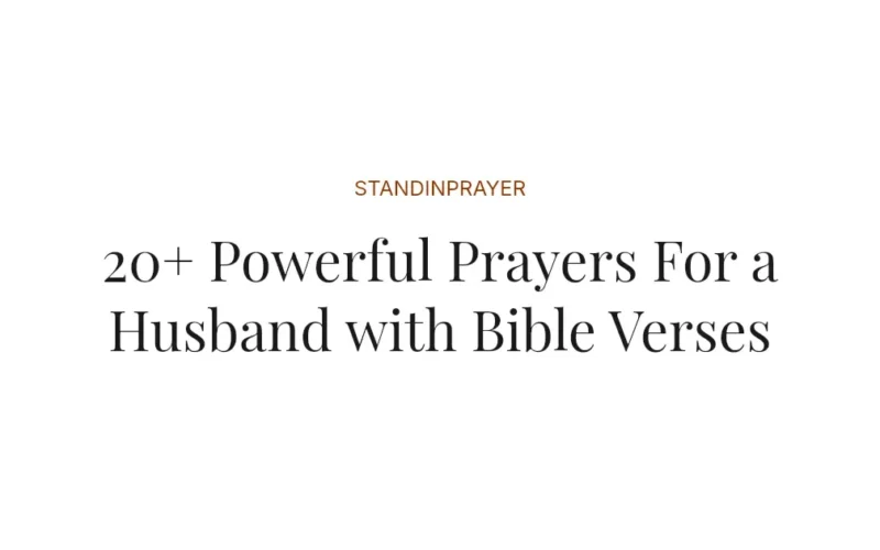 20+ Powerful Prayers For a Husband with Bible Verses