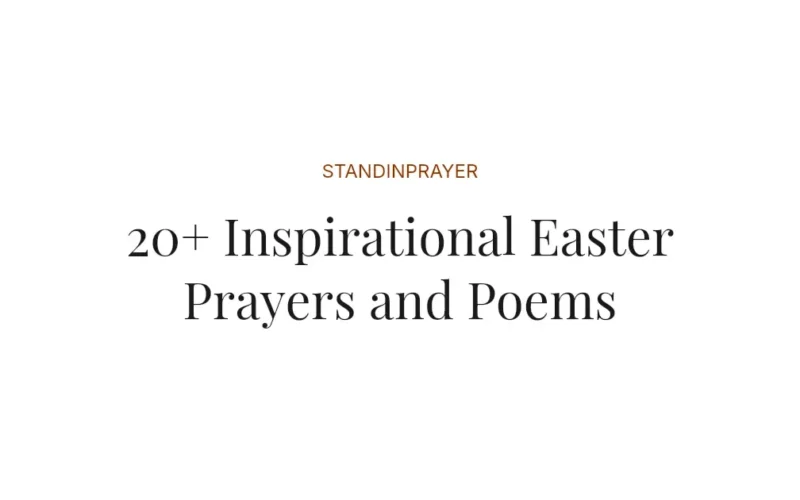 20+ Inspirational Easter Prayers and Poems