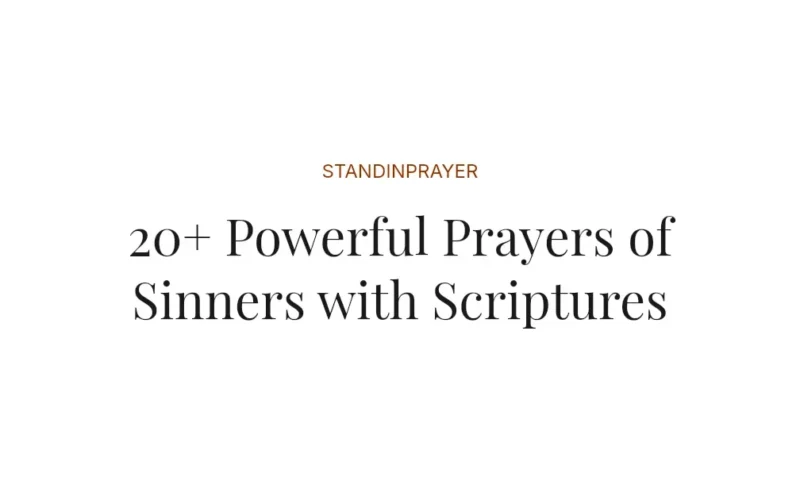 20+ Powerful Prayers of Sinners with Scriptures