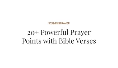20+ Powerful Prayer Points with Bible Verses