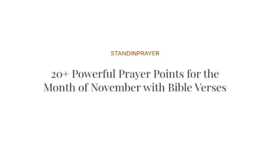 20+ Powerful Prayer Points for the Month of November with Bible Verses