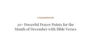 20+ Powerful Prayer Points for the Month of December with Bible Verses